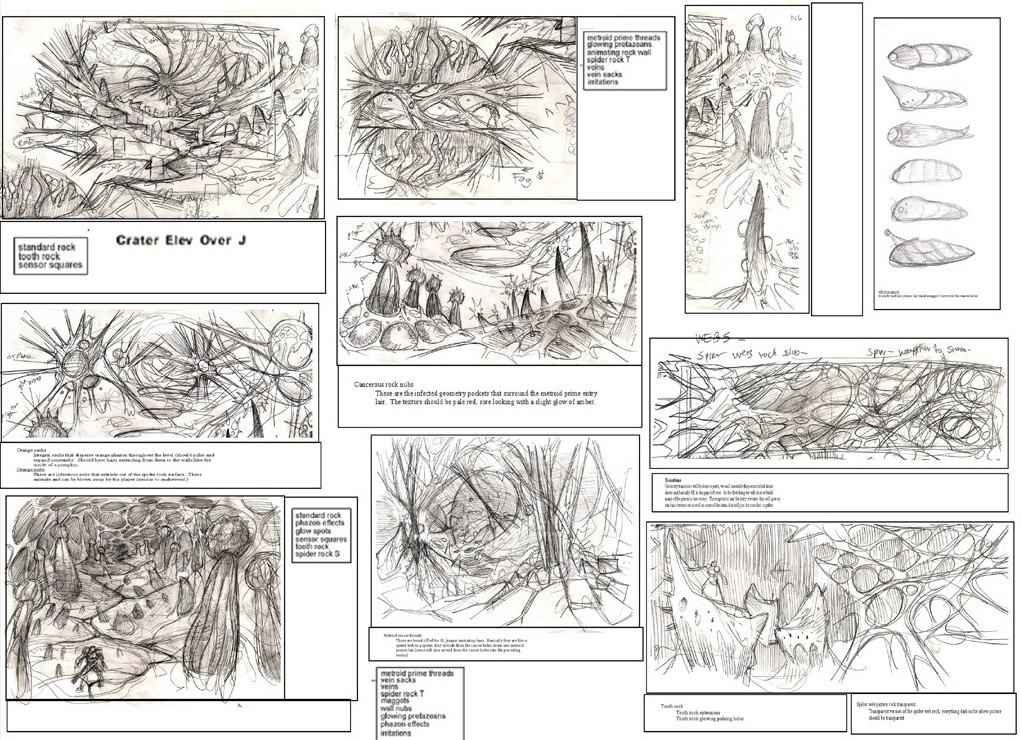 Metroid Prime Impact Crater Storyboards Art