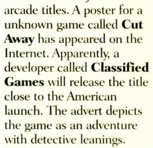 Cut Away on the magazine Dreamcast Monthly Issue 1)