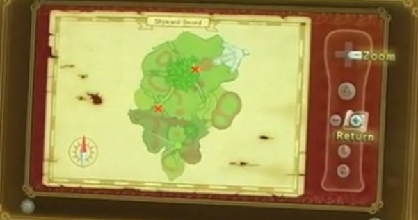 zelda skyward sword beta map