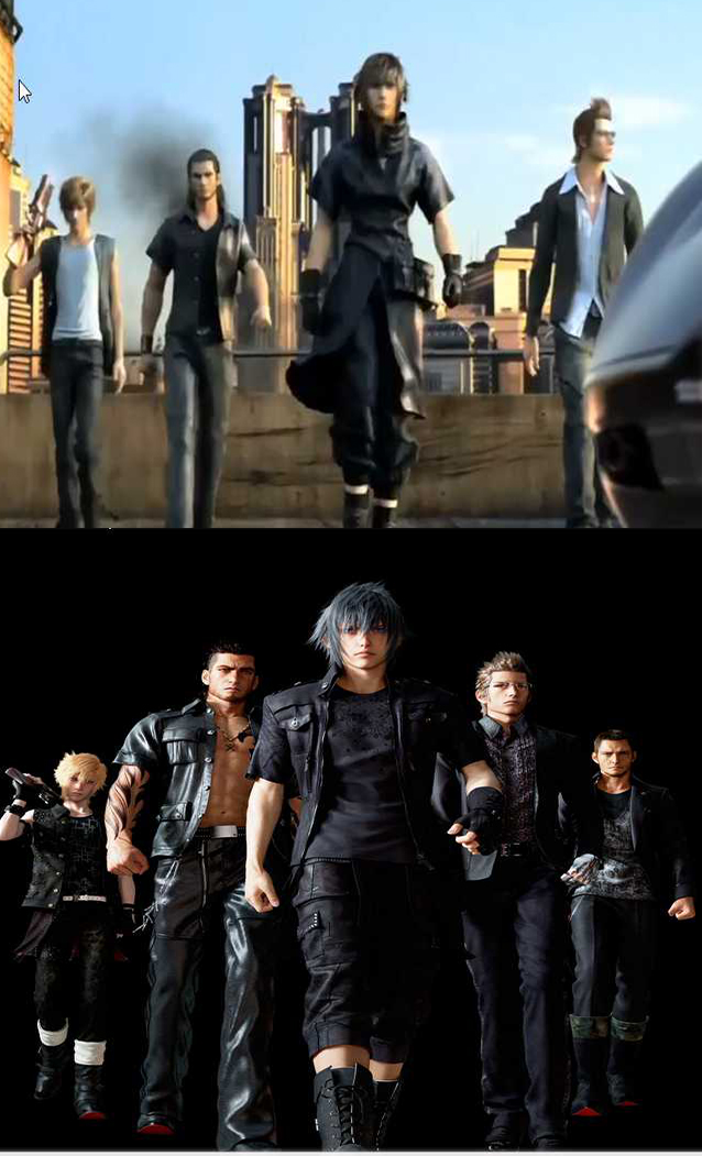 ff versus ff XV characters comparison