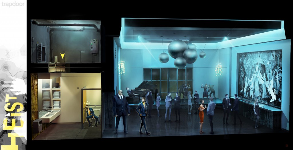 Heist Tradpoor concept art - ballroom level