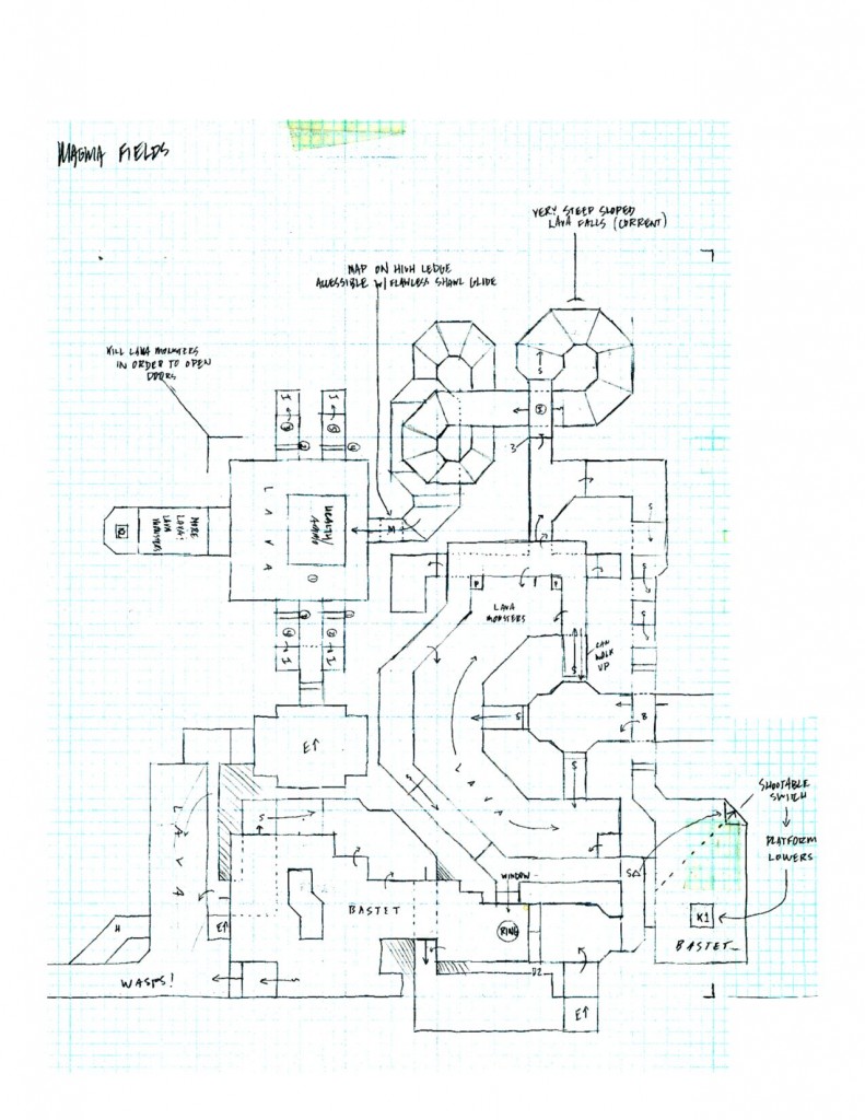 Exhumed-Powerslave-game-magma-fields-level-concept