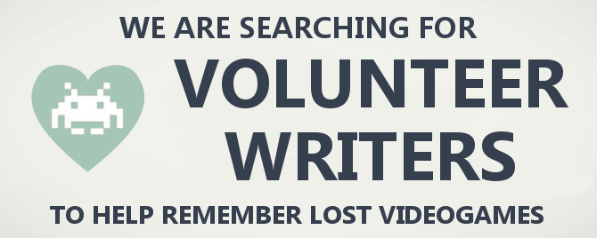 volunteer writers for videogames