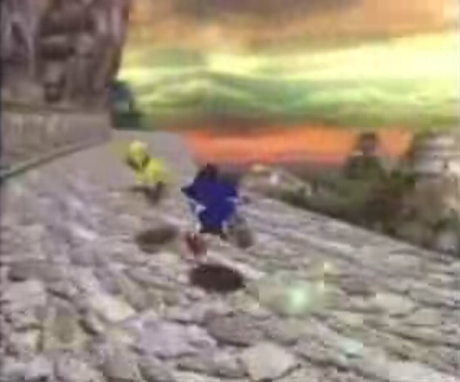 prompthunt: magazine scan of leaked beta footage of the 1998 nintendo 64  game super sonic 64, 3d game, sonic the hedgehog