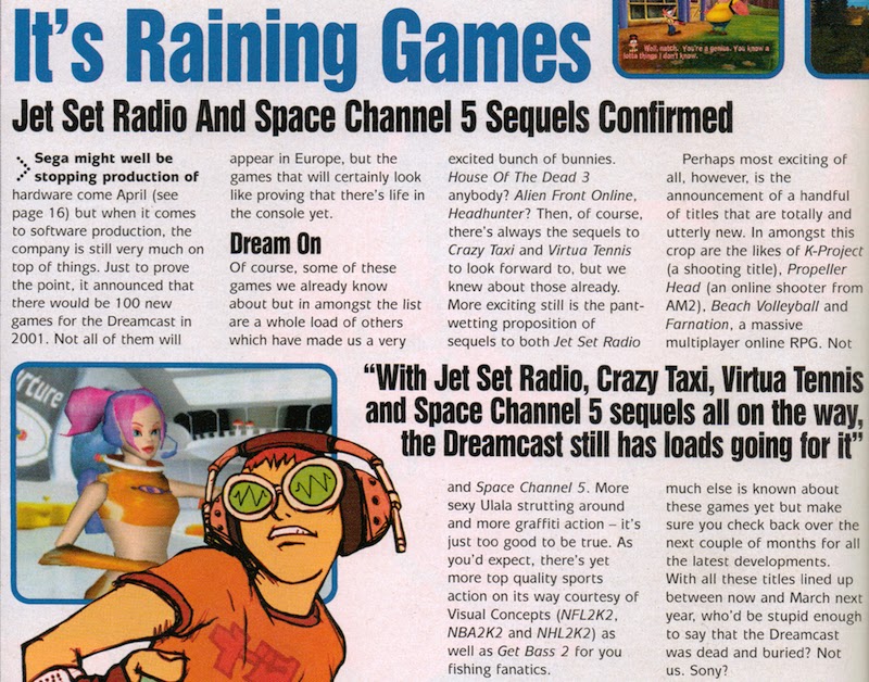 The Dreamcast Junkyard: New Jet Set Radio and Crazy Taxi Games Announced by Sega!